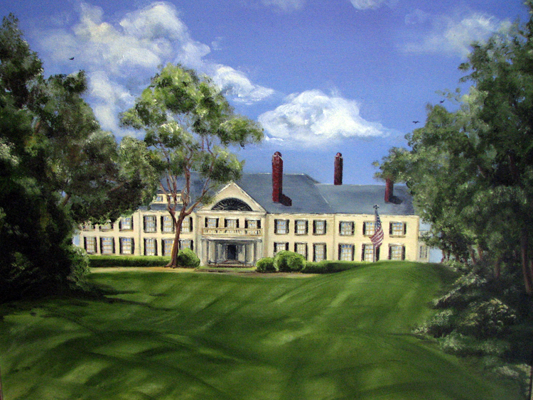 oil on canvas landscape painting - Hildene