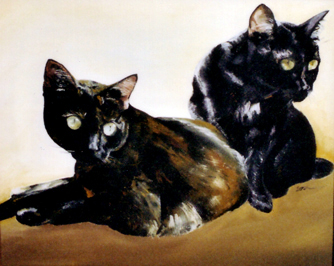 Portrait of two cats "Harry's Cats"